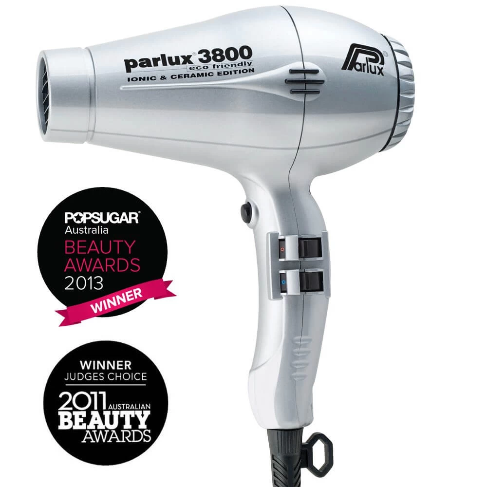 Parlux 3800 Ceramic & Ionic Dryer 2100W Silver 1 Parlux 3800 Ceramic & Ionic Dryer 2100W Silver