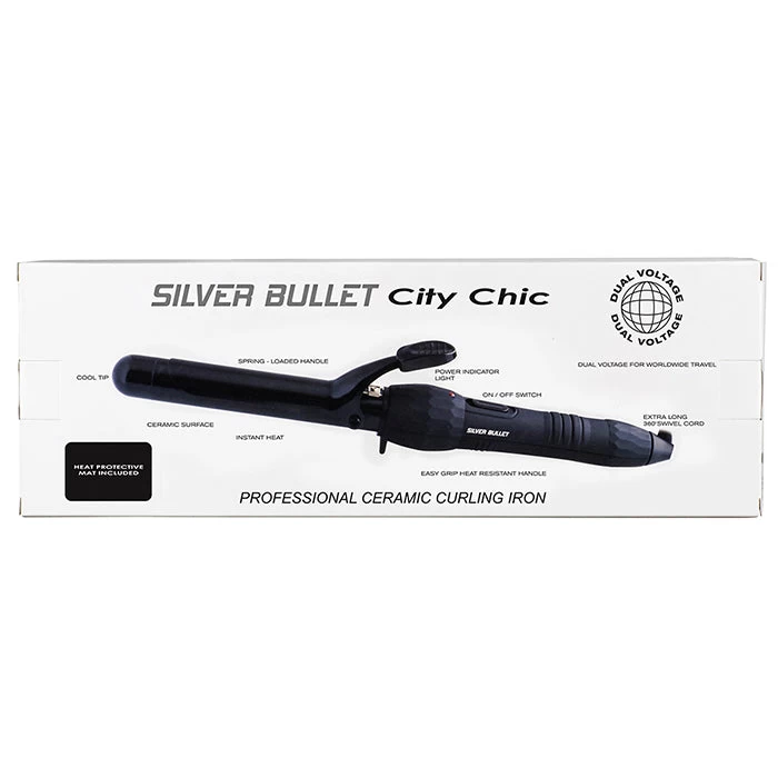 Silver Bullet City Chic Black Curling Iron - 38mm 3 Silver Bullet City Chic Black Curling Iron - 38mm - Image 3