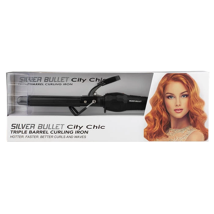 Silver Bullet City Chic Triple Barrel Curling Iron - 16-19mm 2 Silver Bullet City Chic Triple Barrel Curling Iron - 16-19mm - Image 2