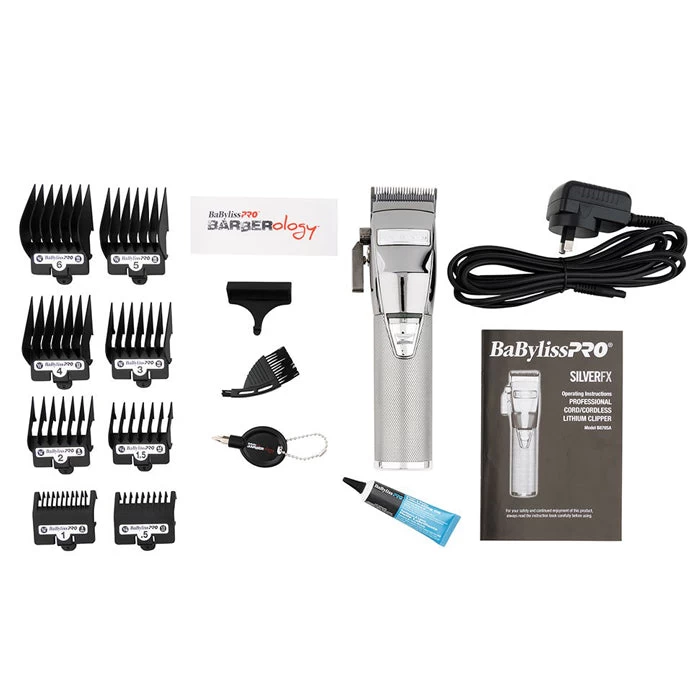 BaBylissPRO SilverFX Lithium Clipper Silver 3 BaBylissPRO SilverFX Lithium Clipper Silver - Image 3