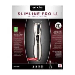 ANDIS Slimline Pro Li T-Blade Trimmer Chrome -Hair Care Shop AND32445 3