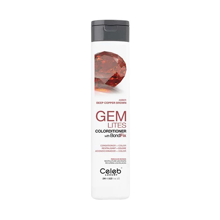 Celeb Luxury Gem Lites Colorditioner Amber Deep Brown 244ml 1 Celeb Luxury Gem Lites Colorditioner Amber Deep Brown 244ml