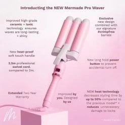 Mermade Hair Waver Pro Pink 32mm -Hair Care Shop MHW001 4